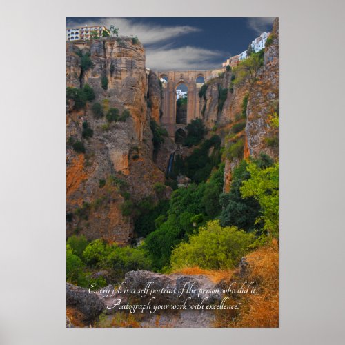 Motivational Quotes_ Ronda Spain Poster