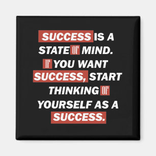 Motivational quotes success in life magnet