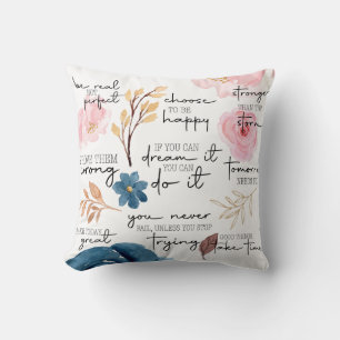 Motivational Quotes Throw Pillow
