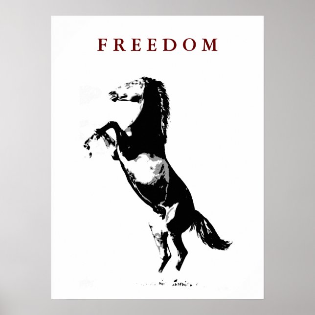 Motivational Rearing Horse Pop Art Poster (Front)