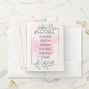 Motivational Reminder Pocket Folder