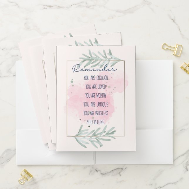 Motivational Reminder Pocket Folder (In Situ)