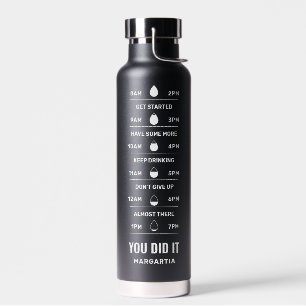 Motivational Reminder Your Name Minimalist Black Water Bottle