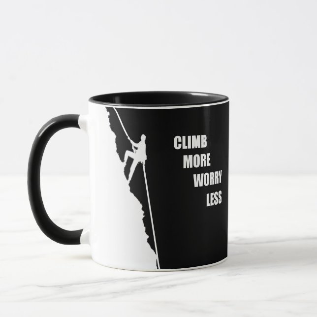 Motivational Rock Climbing gifts Mug (Left)