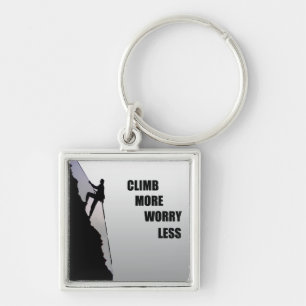 Motivational rock climbing keychain