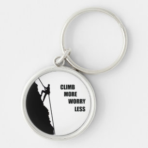 Motivational rock climbing keychain