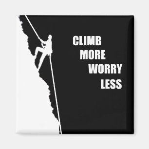 Motivational rock climbing magnet