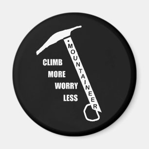 Motivational rock climbing magnet