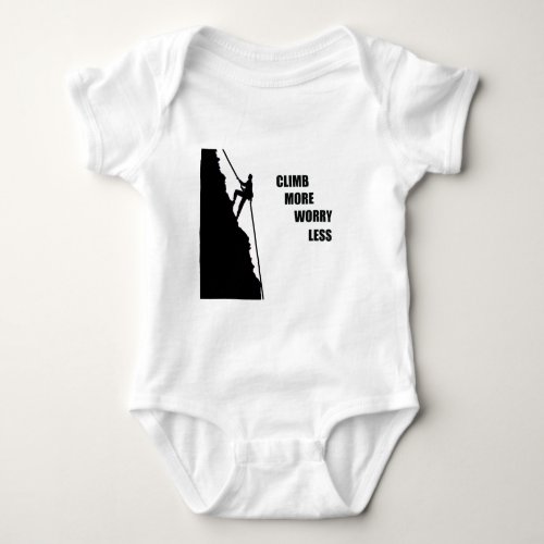 Motivational rock climbing quotes baby bodysuit