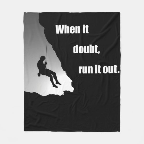 Motivational rock climbing quotes fleece blanket