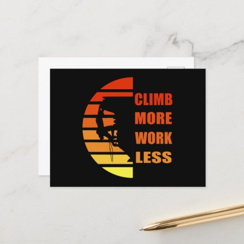 Motivational rock climbing quotes holiday postcard