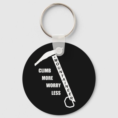 Motivational rock climbing quotes keychain