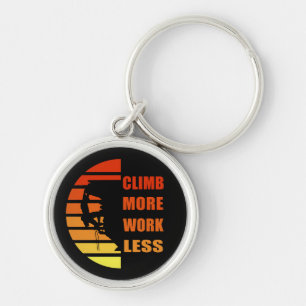 Motivational rock climbing quotes keychain