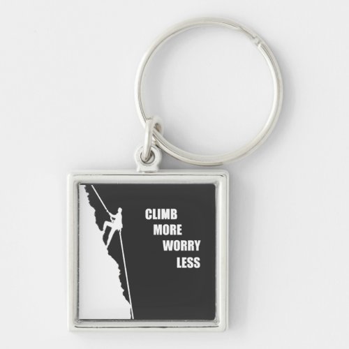 Motivational rock climbing quotes keychain