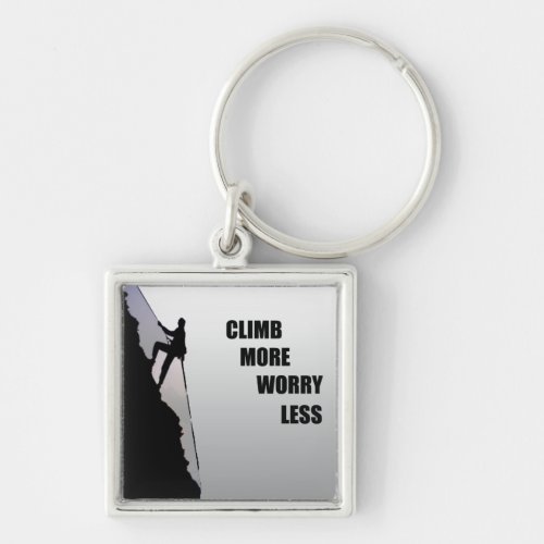 Motivational rock climbing quotes keychain