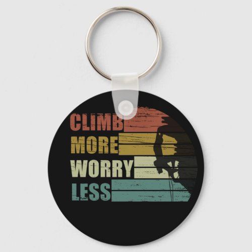 Motivational rock climbing quotes keychain