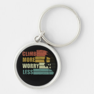 Motivational rock climbing quotes keychain
