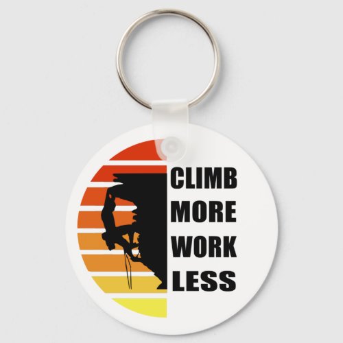 Motivational rock climbing quotes keychain