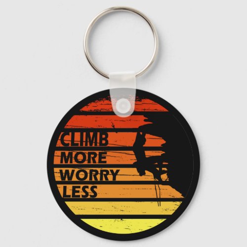 Motivational rock climbing quotes keychain