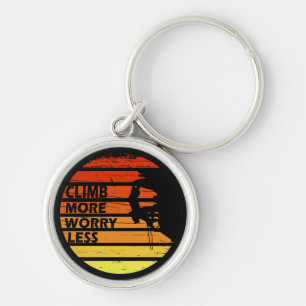 Motivational rock climbing quotes keychain