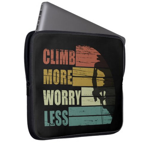 Motivational rock climbing quotes laptop sleeve