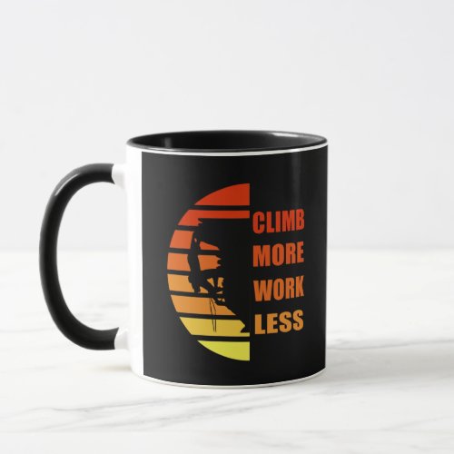 Motivational rock climbing quotes mug