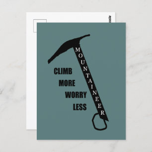 Motivational rock climbing rockclimbing saying postcard