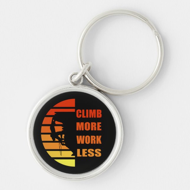 Motivational rock climbing saying keychain (Front)