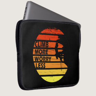 Motivational rock climbing saying laptop sleeve
