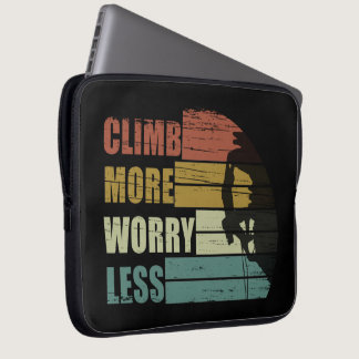Motivational rock climbing saying laptop sleeve