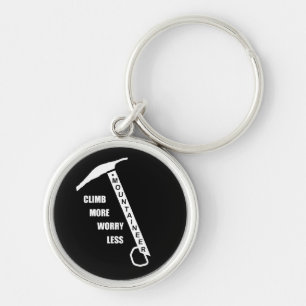 Motivational rockclimbing saying keychain