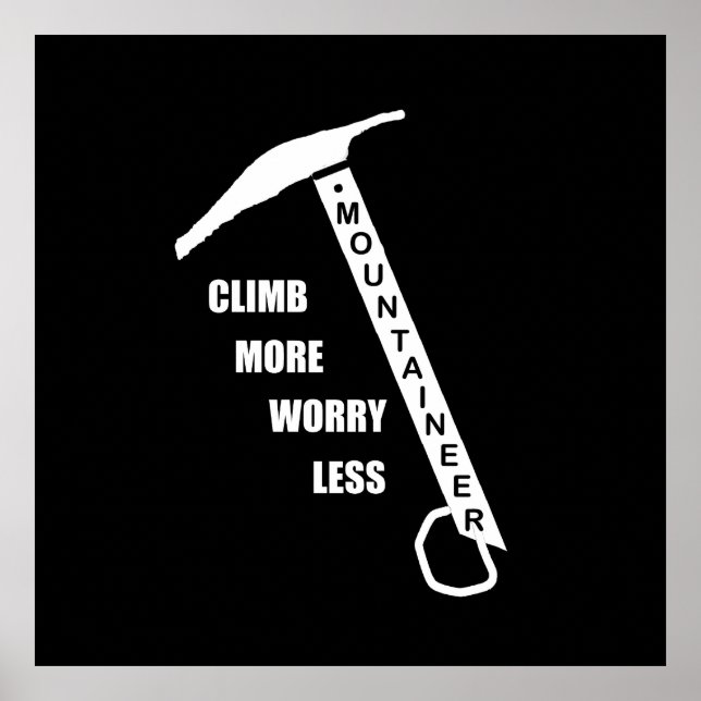 Motivational rockclimbing saying poster (Front)