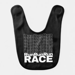 Motivational Runner In-Training Quote - Run Race Baby Bib