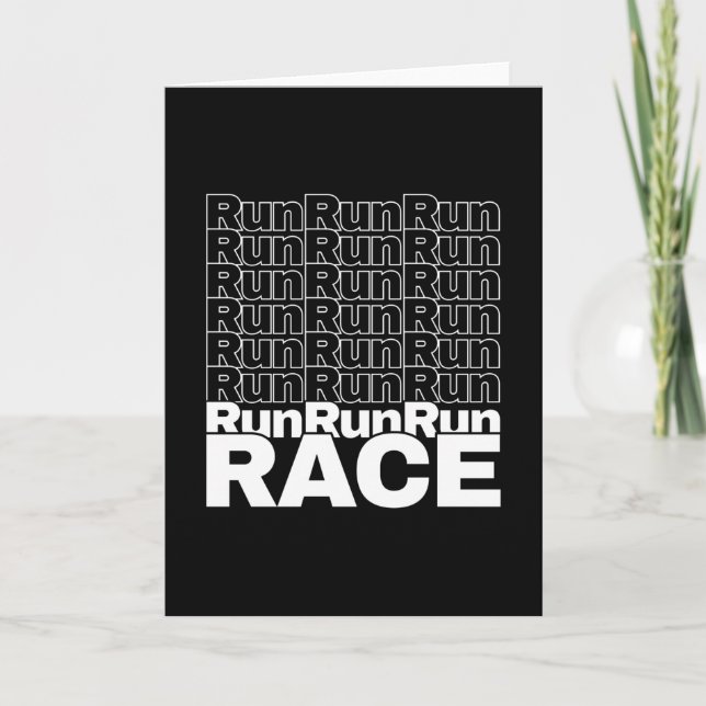 Motivational Runner In-Training Quote - Run Race Card (Front)