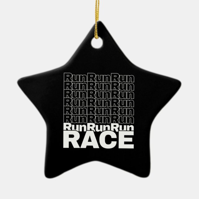 Motivational Runner In-Training Quote - Run Race Ceramic Ornament (Front)