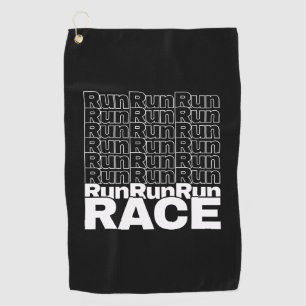 Motivational Runner In-Training Quote - Run Race Golf Towel