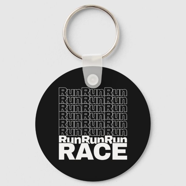 Motivational Runner In-Training Quote - Run Race Keychain (Front)