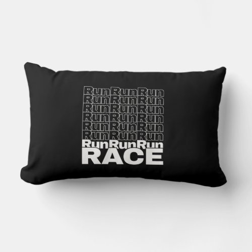 Motivational Runner In_Training Quote _ Run Race Lumbar Pillow