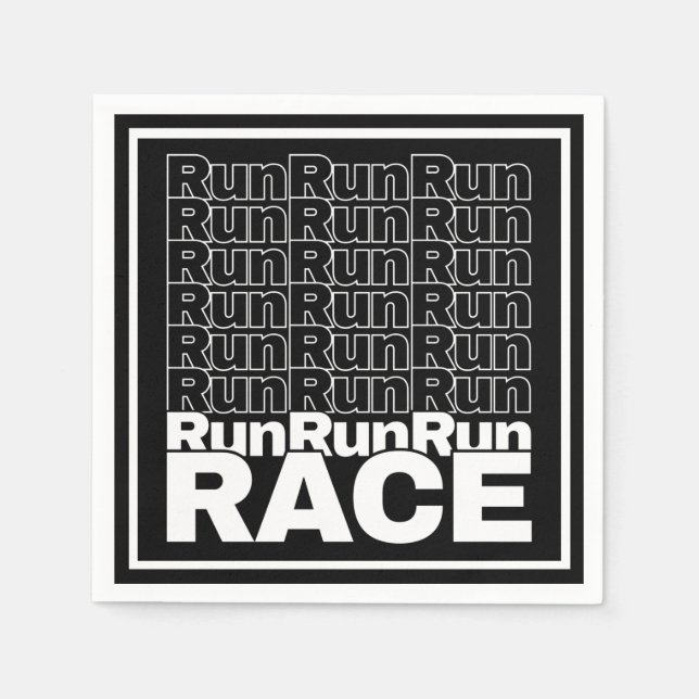 Motivational Runner In-Training Quote - Run Race Napkins (Front)