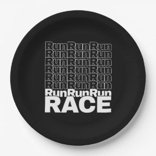 Motivational Runner In-Training Quote - Run Race Paper Plates