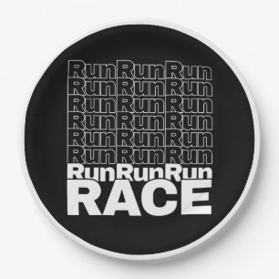 Motivational Runner In-Training Quote - Run Race Paper Plates