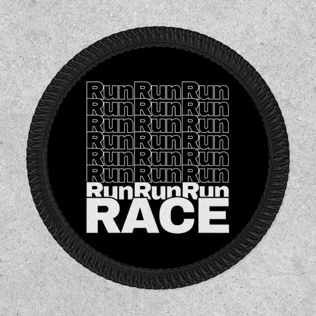 Motivational Runner In-Training Quote - Run Race Patch (Front)