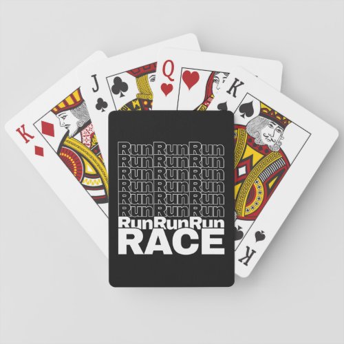 Motivational Runner In_Training Quote _ Run Race Playing Cards