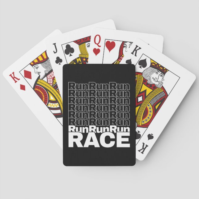 Motivational Runner In-Training Quote - Run Race Poker Cards (Back)