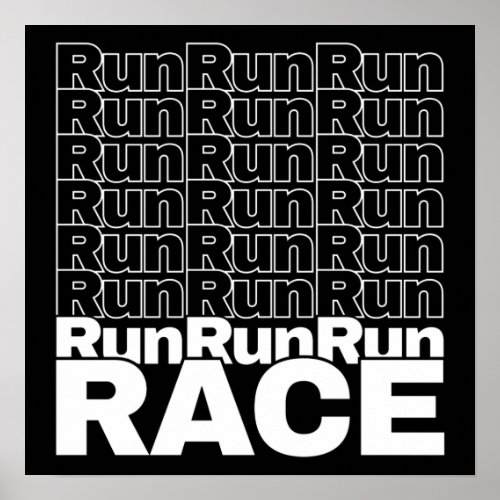 Motivational Runner In_Training Quote _ Run Race Poster