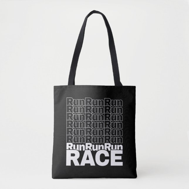Motivational Runner In-Training Quote - Run Race Tote Bag (Front)