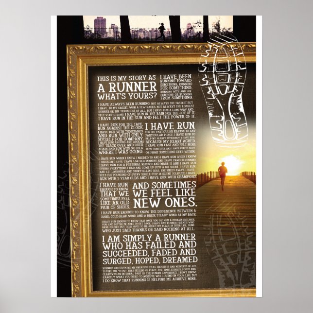 Motivational- Running, Life Poster (Front)