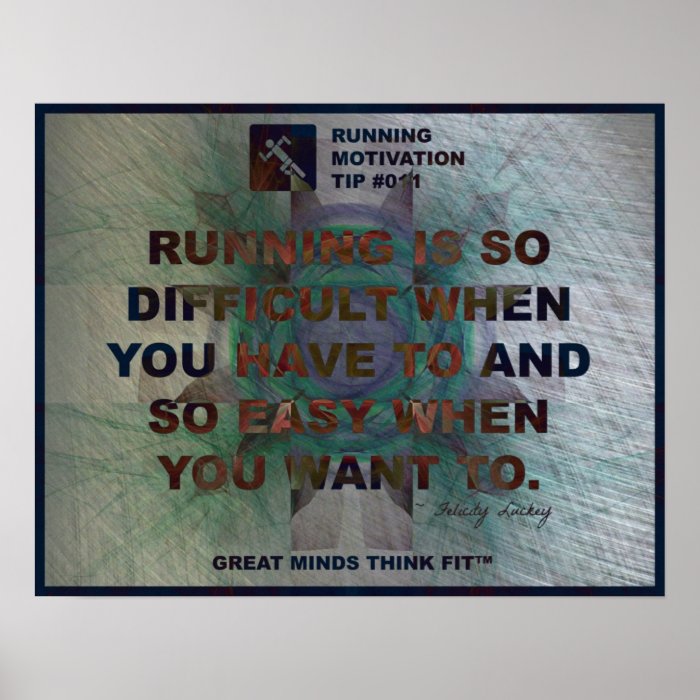 Motivational Running Quote #011 Poster