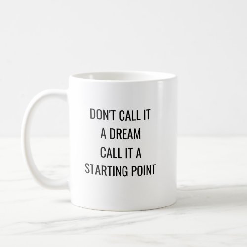 Motivational Saying Dont Call it A Dream Coffee Mug