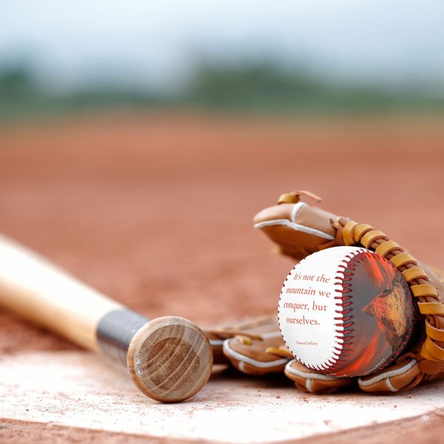 Motivational Saying Mount Everest Orange Sunrise Baseball (Creator Uploaded)